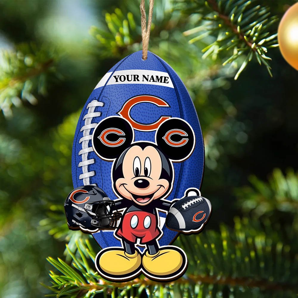 Alternative view of Chicago Bears 2 Layered Wooden Ornament 2024 Version Custom Your Name, Sport Ornament, Sport Gifts For Lovers, Christmas Decor ETHY-52118