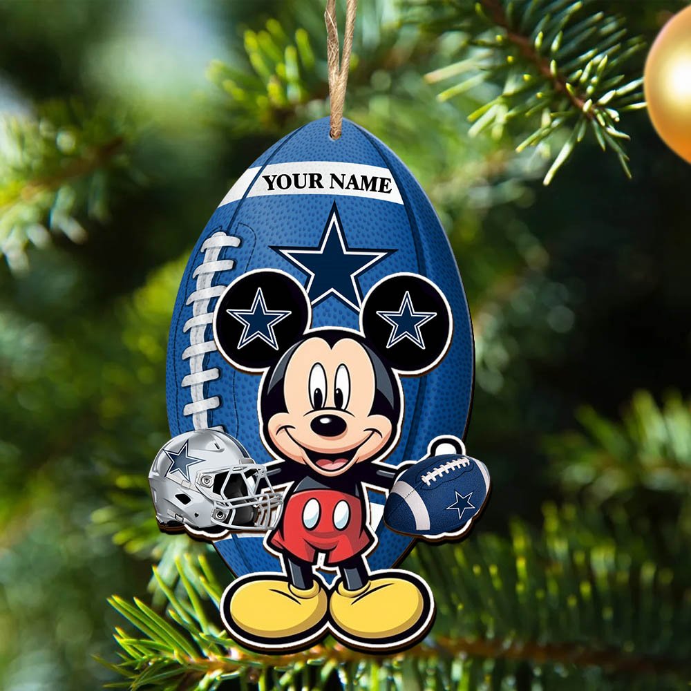 Alternative view of Dallas Cowboys 2 Layered Wooden Ornament 2024 Version Custom Your Name, Sport Ornament, Sport Gifts For Lovers, Christmas Decor ETHY-52118