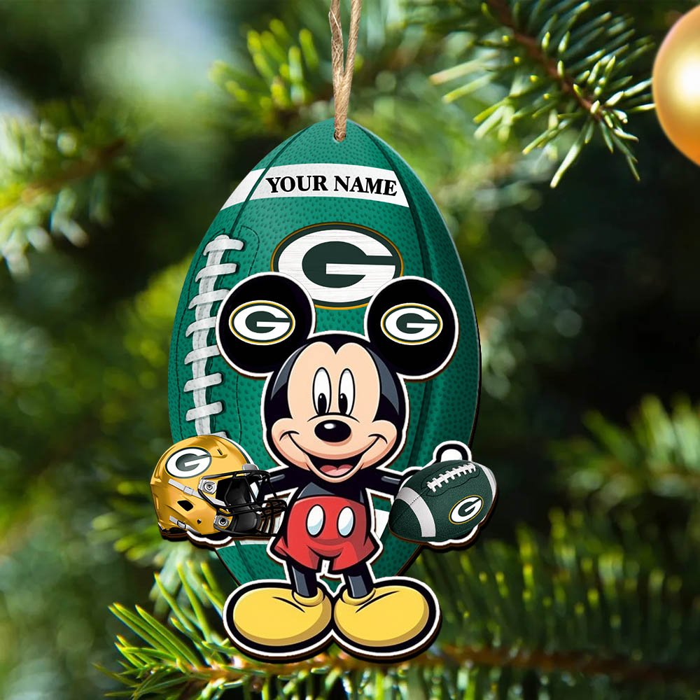 Alternative view of Green Bay Packers 2 Layered Wooden Ornament 2024 Version Custom Your Name, Sport Ornament, Sport Gifts For Lovers, Christmas Decor ETHY-52118