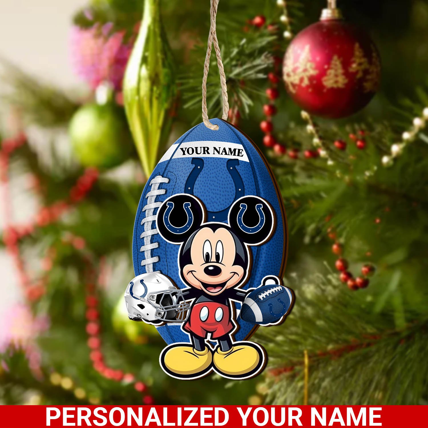 Indianapolis Colts 2 Layered Wooden Ornament 2024 Version Custom Your Name, Sport Ornament, Sport Gifts For Lovers, Christmas Decor ETHY-52118