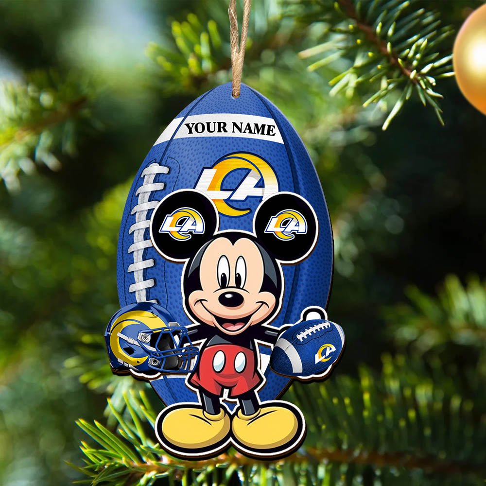 Alternative view of Los Angeles Rams 2 Layered Wooden Ornament 2024 Version Custom Your Name, Sport Ornament, Sport Gifts For Lovers, Christmas Decor ETHY-52118