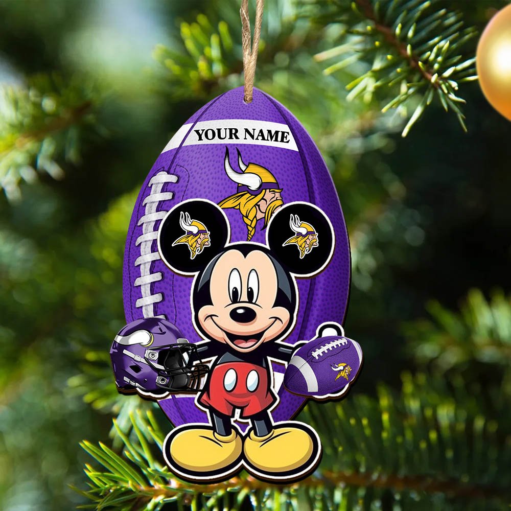 Alternative view of Minnesota Vikings 2 Layered Wooden Ornament 2024 Version Custom Your Name, Sport Ornament, Sport Gifts For Lovers, Christmas Decor ETHY-52118