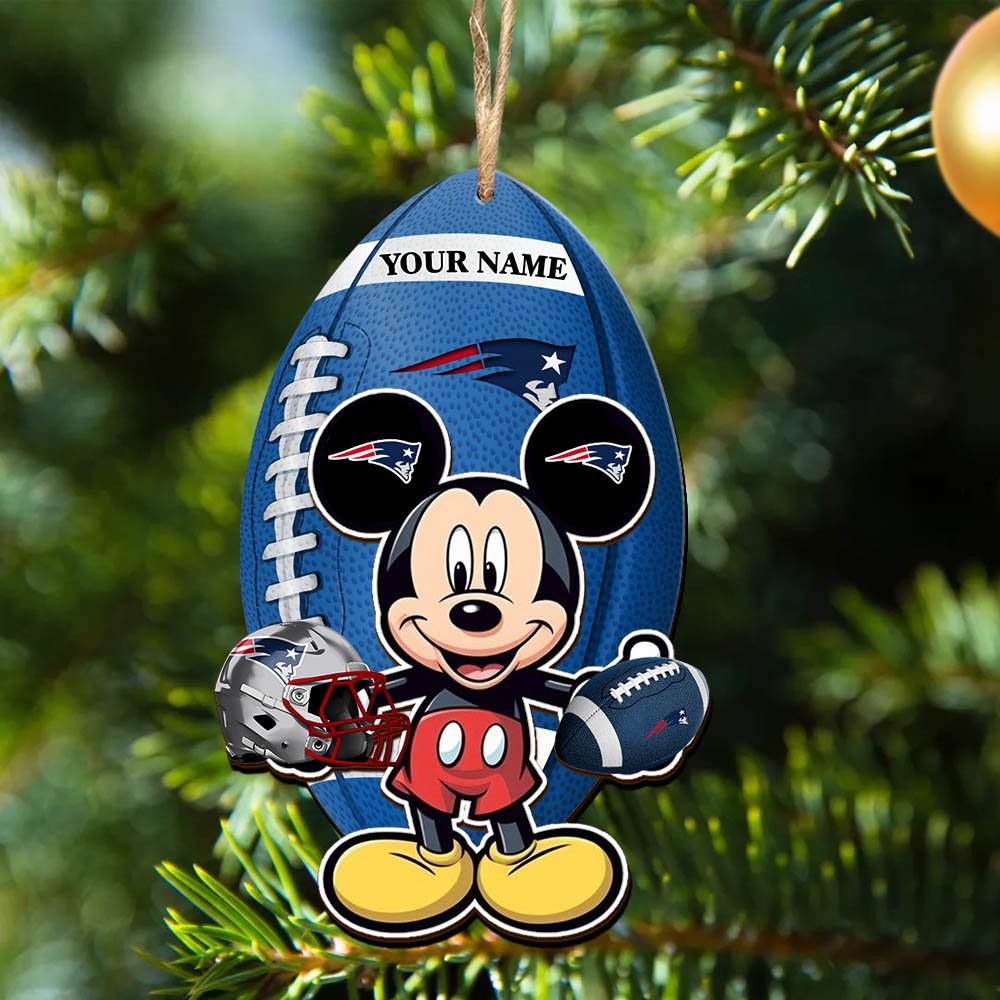 Alternative view of New England Patriots 2 Layered Wooden Ornament 2024 Version Custom Your Name, Sport Ornament, Sport Gifts For Lovers, Christmas Decor ETHY-52118