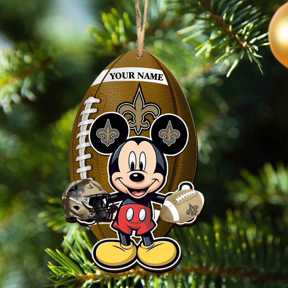 Alternative view of New Orleans Saints 2 Layered Wooden Ornament 2024 Version Custom Your Name, Sport Ornament, Sport Gifts For Lovers, Christmas Decor ETHY-52118