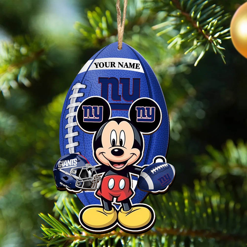 Alternative view of New York Giants 2 Layered Wooden Ornament 2024 Version Custom Your Name, Sport Ornament, Sport Gifts For Lovers, Christmas Decor ETHY-52118