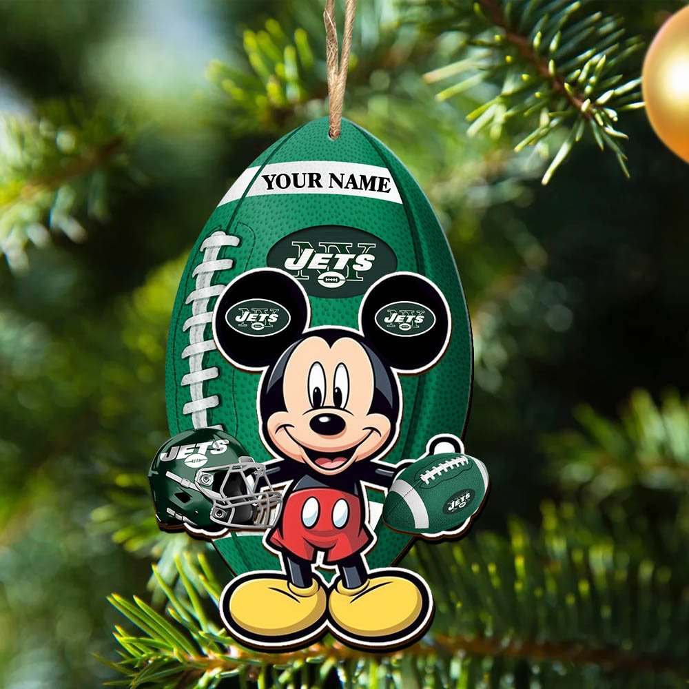 Alternative view of New York Jets 2 Layered Wooden Ornament 2024 Version Custom Your Name, Sport Ornament, Sport Gifts For Lovers, Christmas Decor ETHY-52118