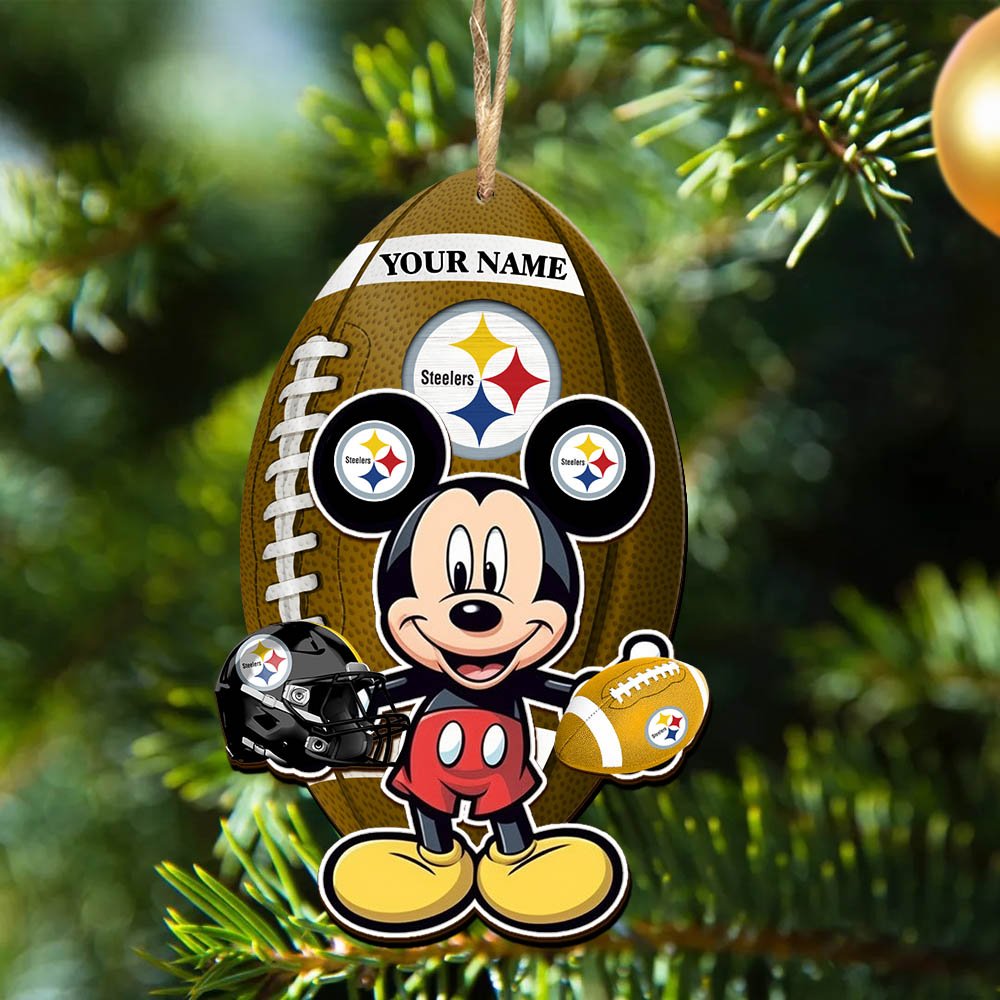 Alternative view of Pittsburgh Steelers 2 Layered Wooden Ornament 2024 Version Custom Your Name, Sport Ornament, Sport Gifts For Lovers, Christmas Decor ETHY-52118