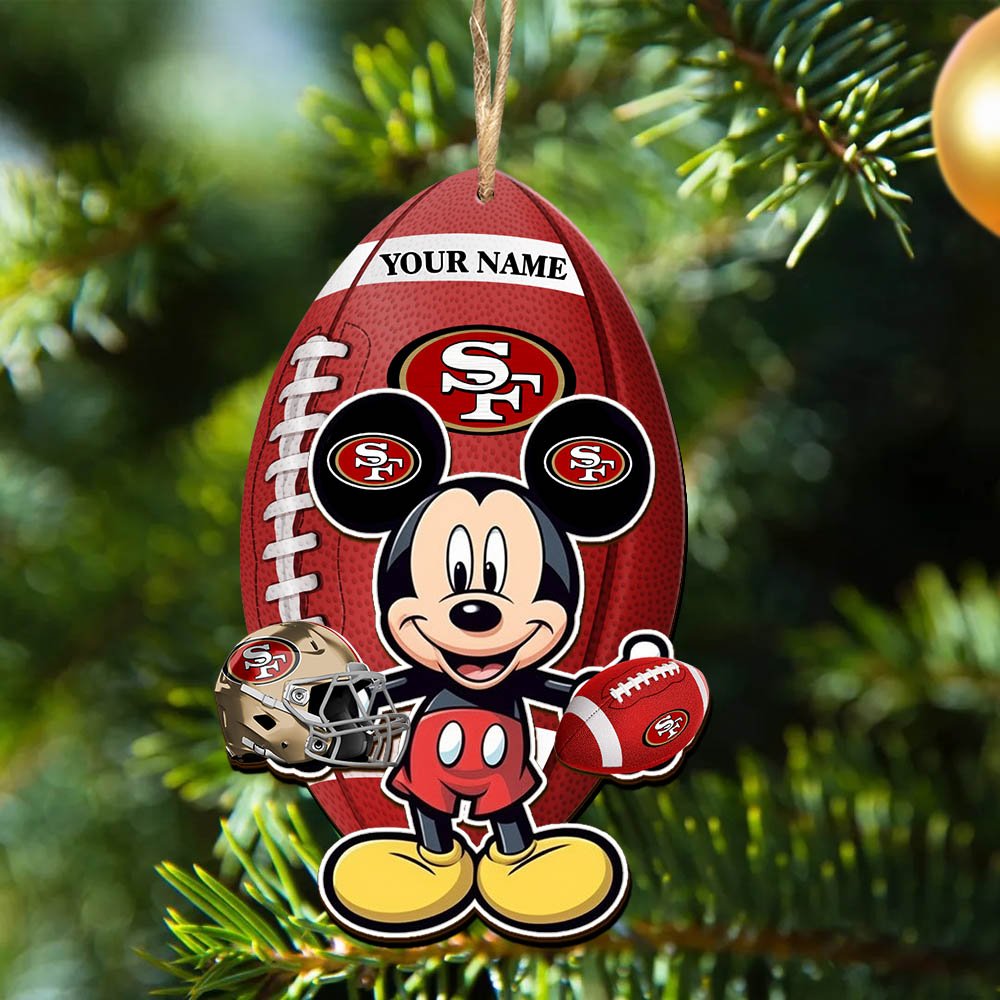 Alternative view of San Francisco 49ers 2 Layered Wooden Ornament 2024 Version Custom Your Name, Sport Ornament, Sport Gifts For Lovers, Christmas Decor ETHY-52118