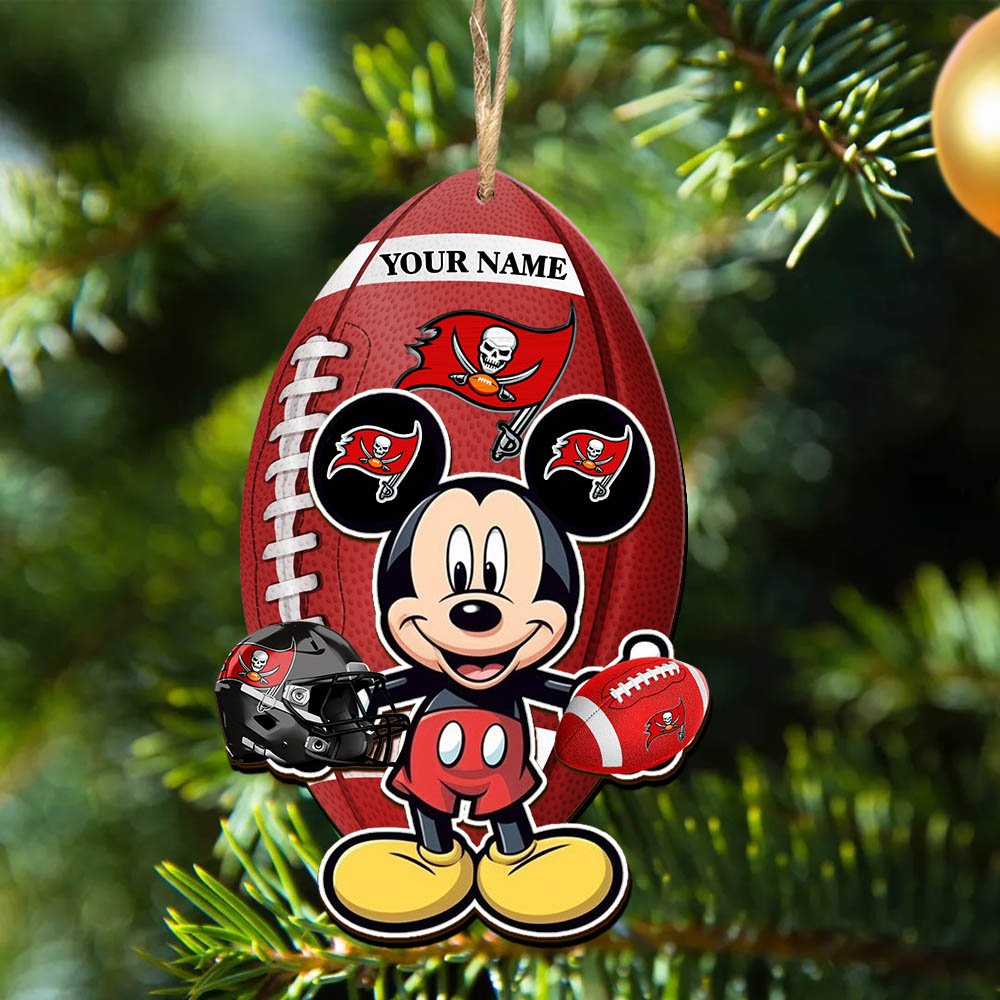 Alternative view of Tampa Bay Buccaneers 2 Layered Wooden Ornament 2024 Version Custom Your Name, Sport Ornament, Sport Gifts For Lovers, Christmas Decor ETHY-52118