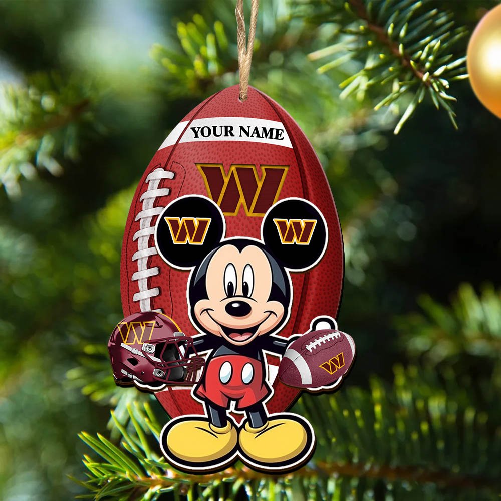 Alternative view of Washington Commanders 2 Layered Wooden Ornament 2024 Version Custom Your Name, Sport Ornament, Sport Gifts For Lovers, Christmas Decor ETHY-52118