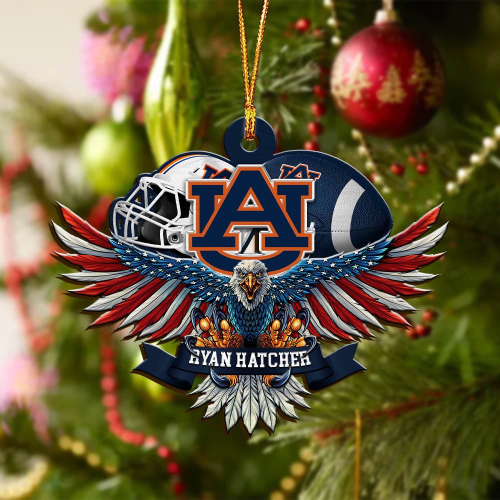 Alternative view of Auburn Tigers Wooden Ornament 2024 Version Custom Your Name, Eagle And Sport Team Ornament, Christmas Gifts For Fans ETHY-52161