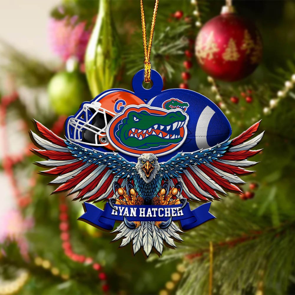 Alternative view of Florida Gators Wooden Ornament 2024 Version Custom Your Name, Eagle And Sport Team Ornament, Christmas Gifts For Fans ETHY-52161