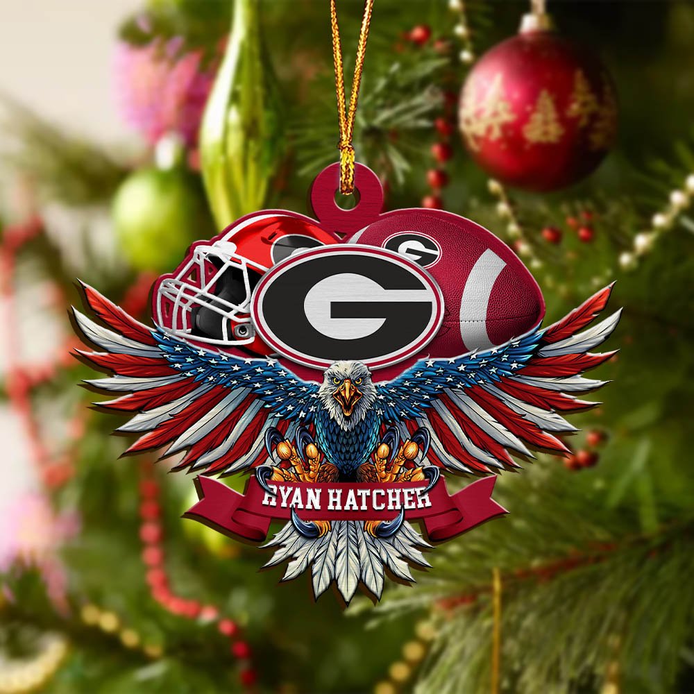Alternative view of Georgia Bulldogs Wooden Ornament 2024 Version Custom Your Name, Eagle And Sport Team Ornament, Christmas Gifts For Fans ETHY-52161