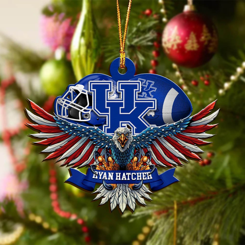 Alternative view of Kentucky Wildcats Wooden Ornament 2024 Version Custom Your Name, Eagle And Sport Team Ornament, Christmas Gifts For Fans ETHY-52161