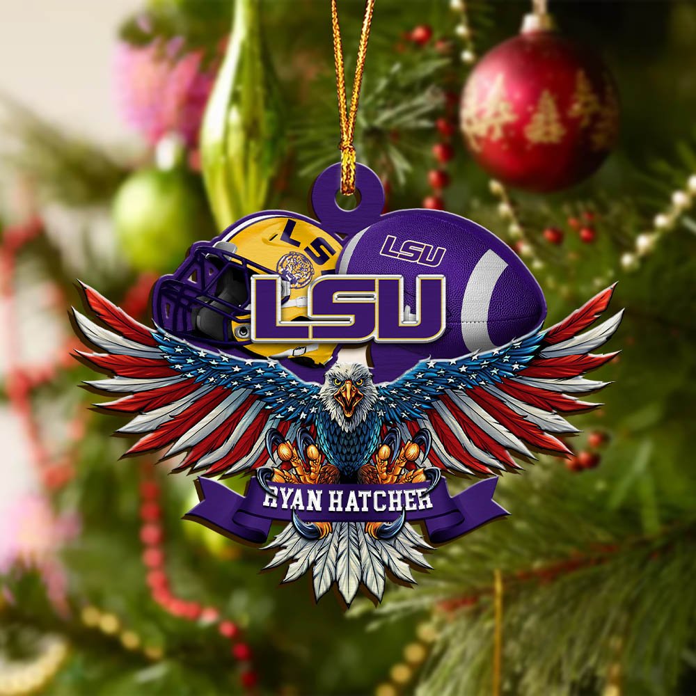 Alternative view of LSU TIGERS Wooden Ornament 2024 Version Custom Your Name, Eagle And Sport Team Ornament, Christmas Gifts For Fans ETHY-52161