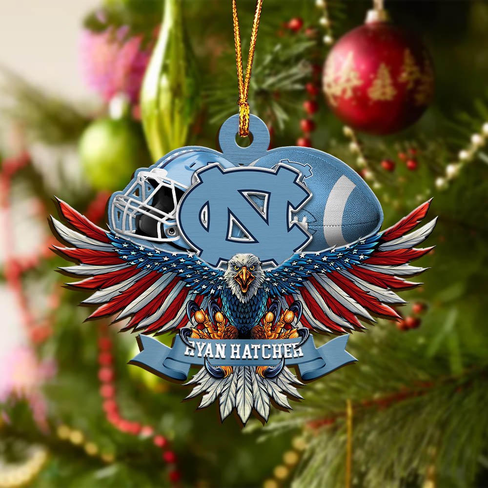 Alternative view of North Carolina Tar Heels Wooden Ornament 2024 Version Custom Your Name, Eagle And Sport Team Ornament, Christmas Gifts For Fans ETHY-52161