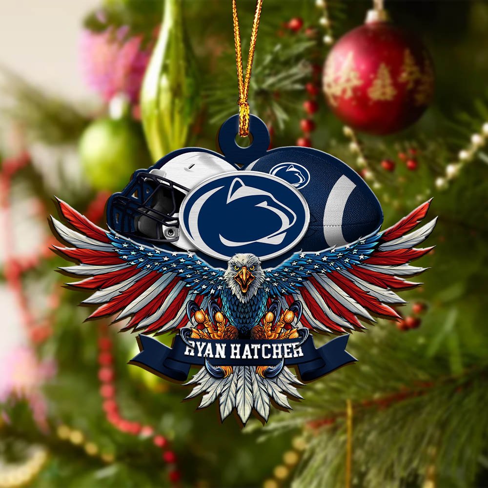 Alternative view of Penn State Nittany Lions Wooden Ornament 2024 Version Custom Your Name, Eagle And Sport Team Ornament, Christmas Gifts For Fans ETHY-52161