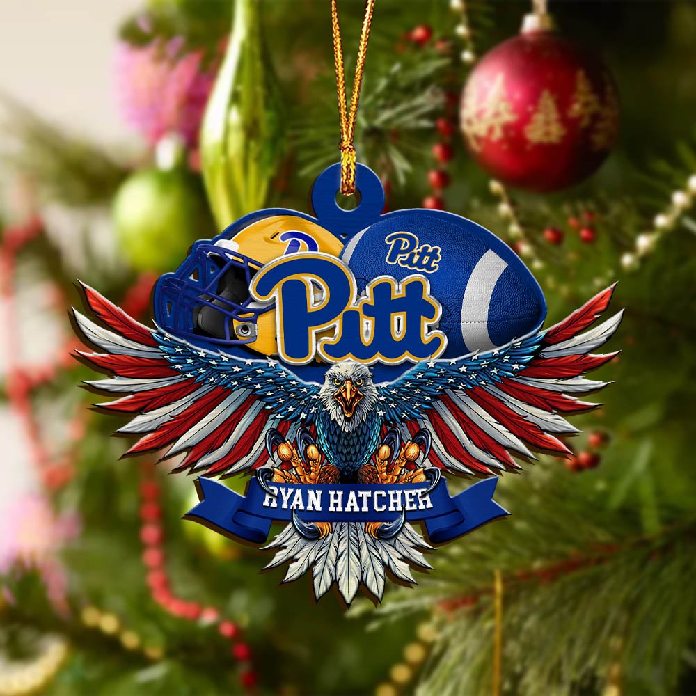 Alternative view of Pittsburgh Panthers Wooden Ornament 2024 Version Custom Your Name, Eagle And Sport Team Ornament, Christmas Gifts For Fans ETHY-52161