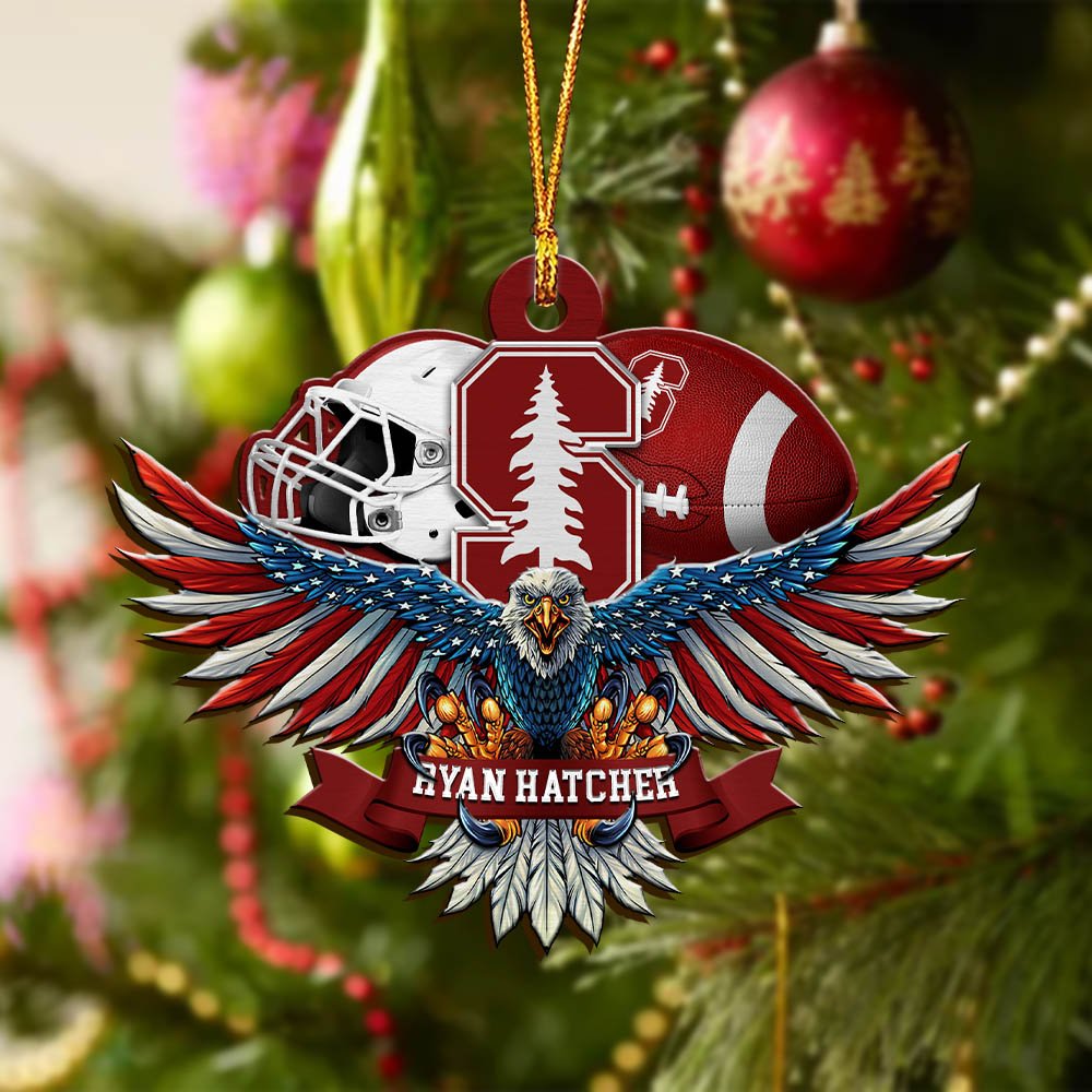 Alternative view of Stanford Cardinal Wooden Ornament 2024 Version Custom Your Name, Eagle And Sport Team Ornament, Christmas Gifts For Fans ETHY-52161