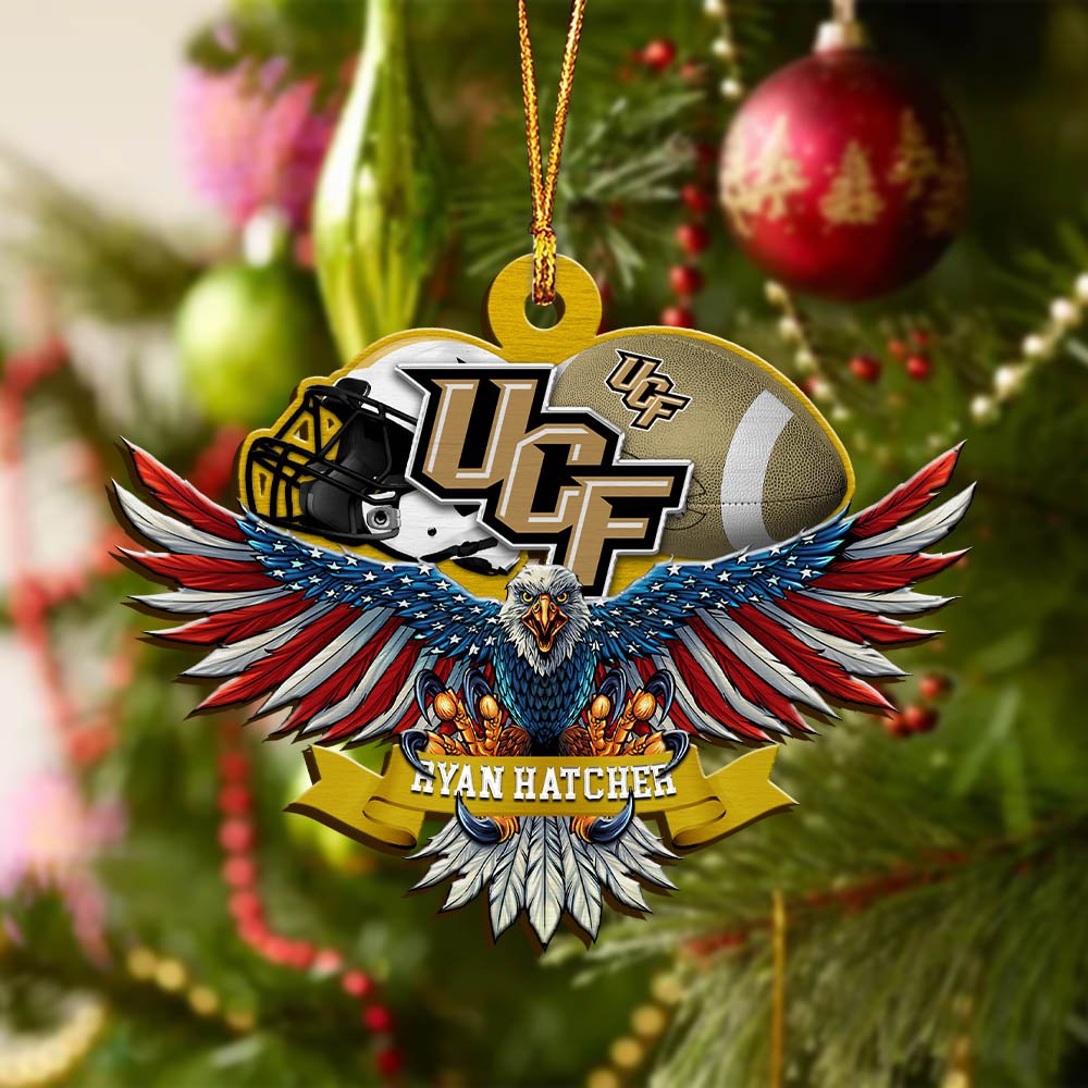 Alternative view of UCF Knights Wooden Ornament 2024 Version Custom Your Name, Eagle And Sport Team Ornament, Christmas Gifts For Fans ETHY-52161