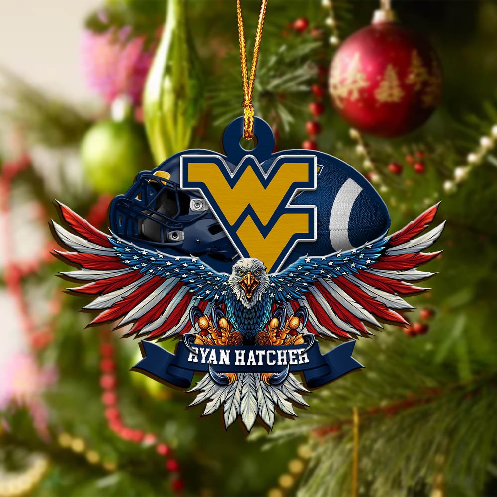 Alternative view of West Virginia Mountaineers Wooden Ornament 2024 Version Custom Your Name, Eagle And Sport Team Ornament, Christmas Gifts For Fans ETHY-52161