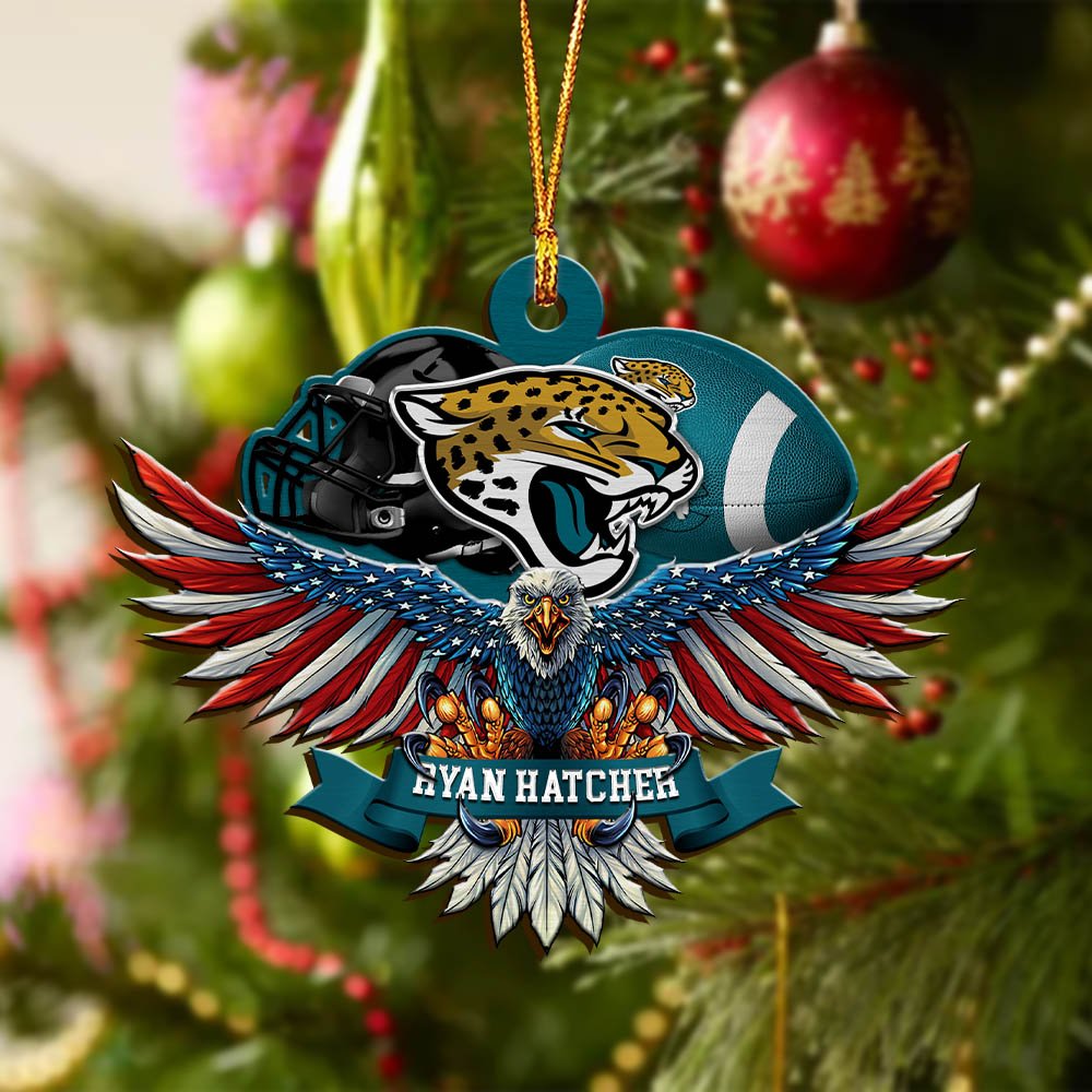 Alternative view of Jacksonville Jaguars Wooden Ornament 2024 Version Custom Your Name, Eagle And Sport Team Ornament, Christmas Gifts For Fans ETHY-52161