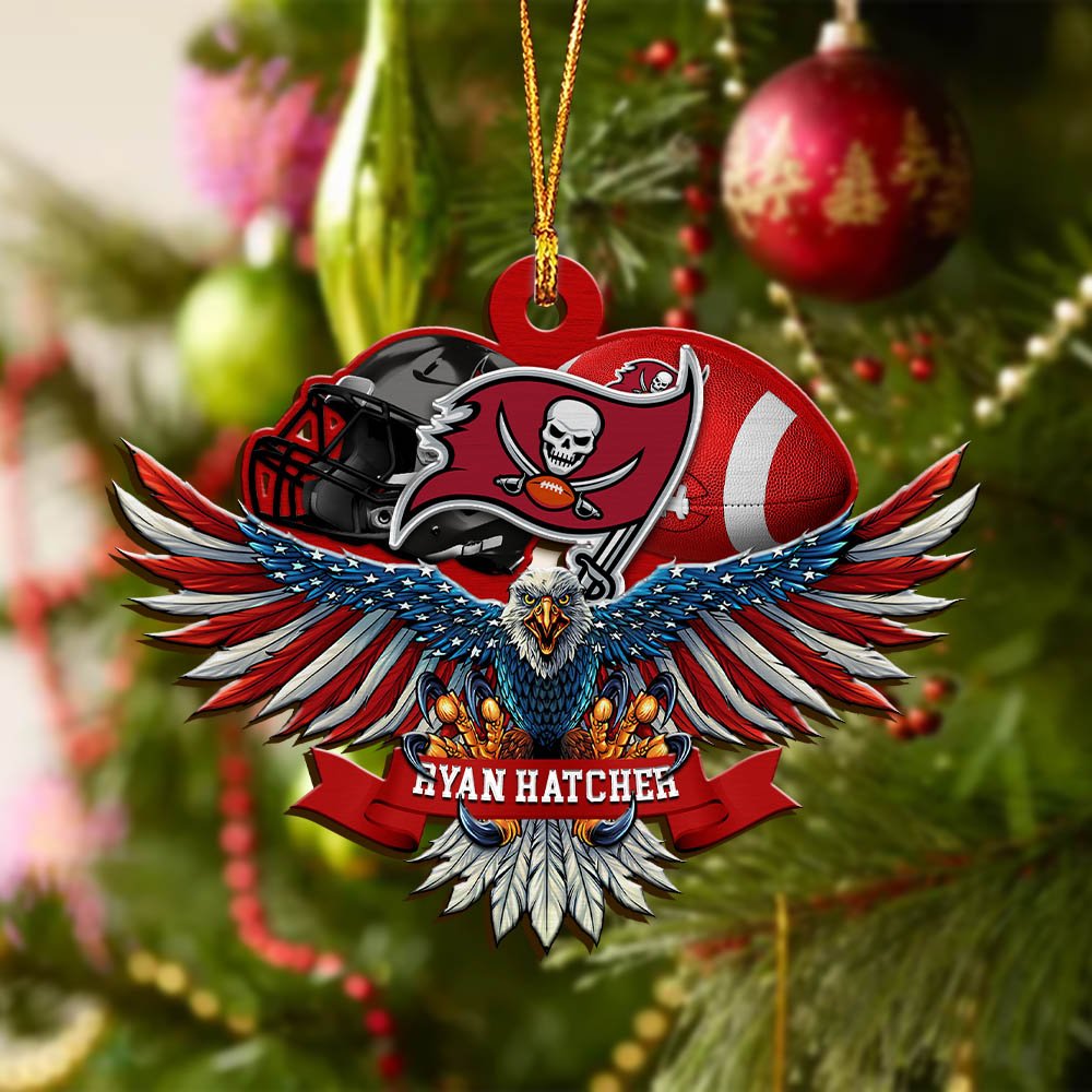 Alternative view of Tampa Bay Buccaneers Wooden Ornament 2024 Version Custom Your Name, Eagle And Sport Team Ornament, Christmas Gifts For Fans ETHY-52161