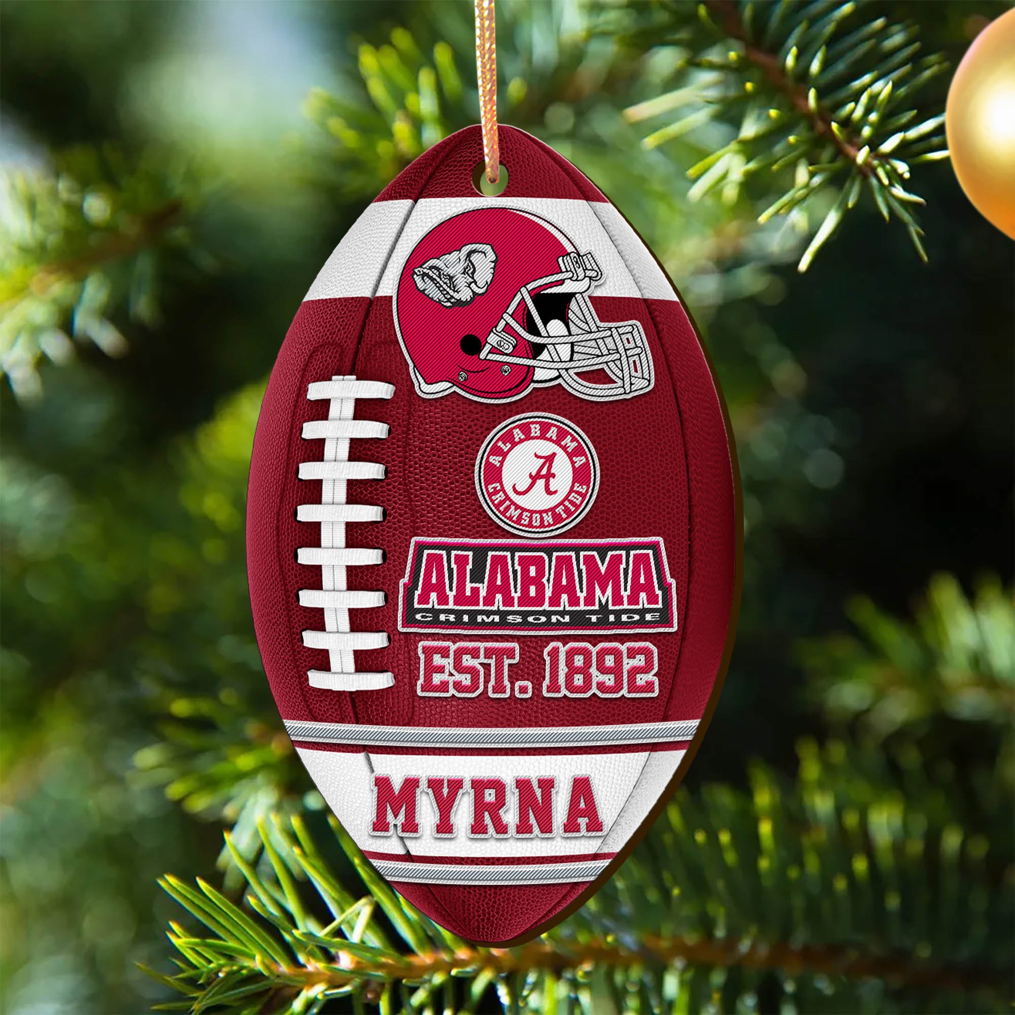Alabama Crimson Tide Wooden Ornament 2024 Version Custom Your Name, Sport Team Ornament, Christmas Gifts, Gifts For Fans ETHY-52177