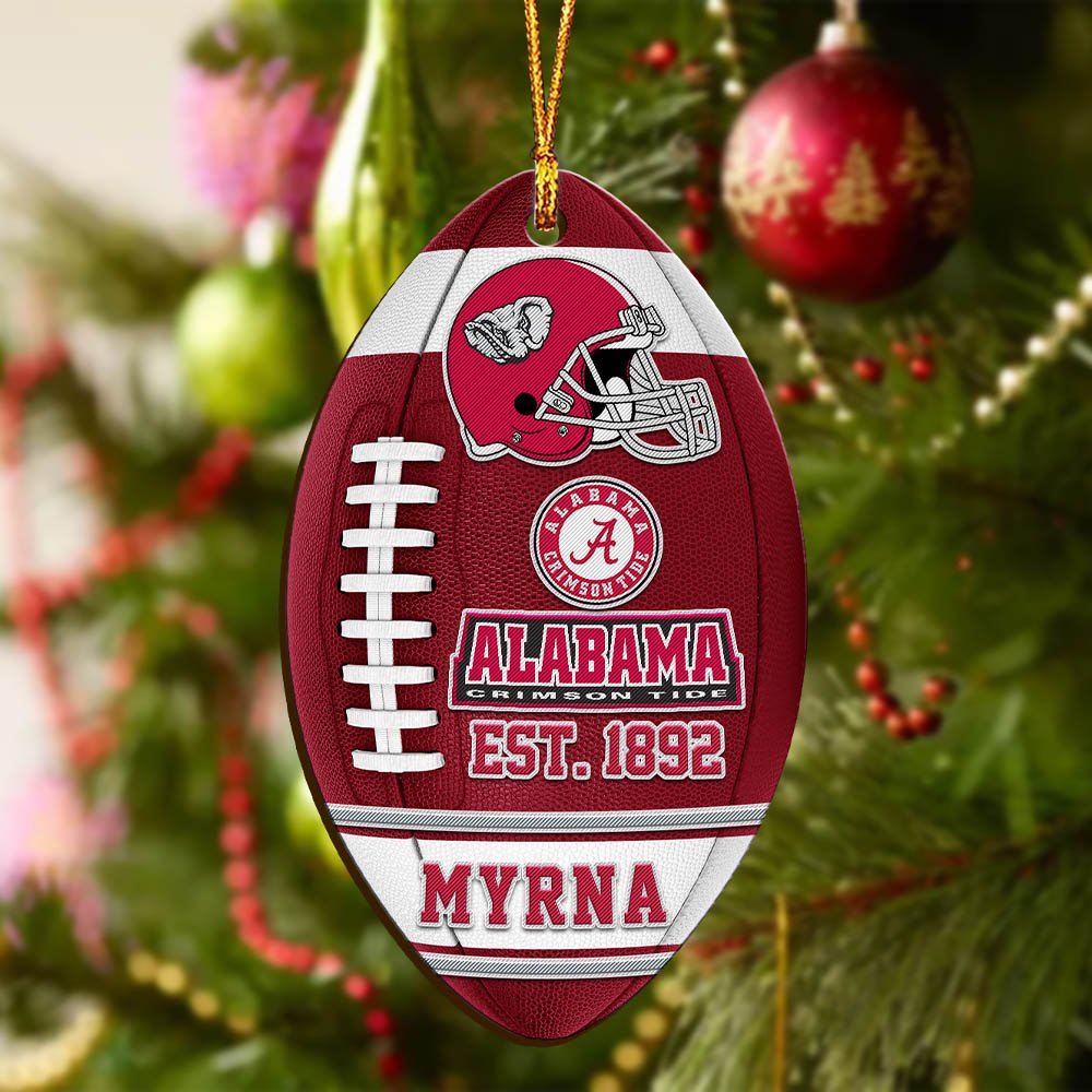 Alternative view of Alabama Crimson Tide Wooden Ornament 2024 Version Custom Your Name, Sport Team Ornament, Christmas Gifts, Gifts For Fans ETHY-52177