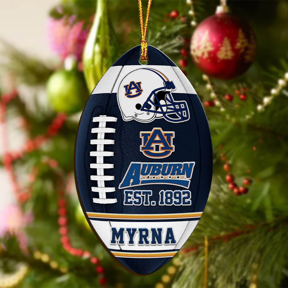 Alternative view of Auburn Tigers Wooden Ornament 2024 Version Custom Your Name, Sport Team Ornament, Christmas Gifts, Gifts For Fans ETHY-52177