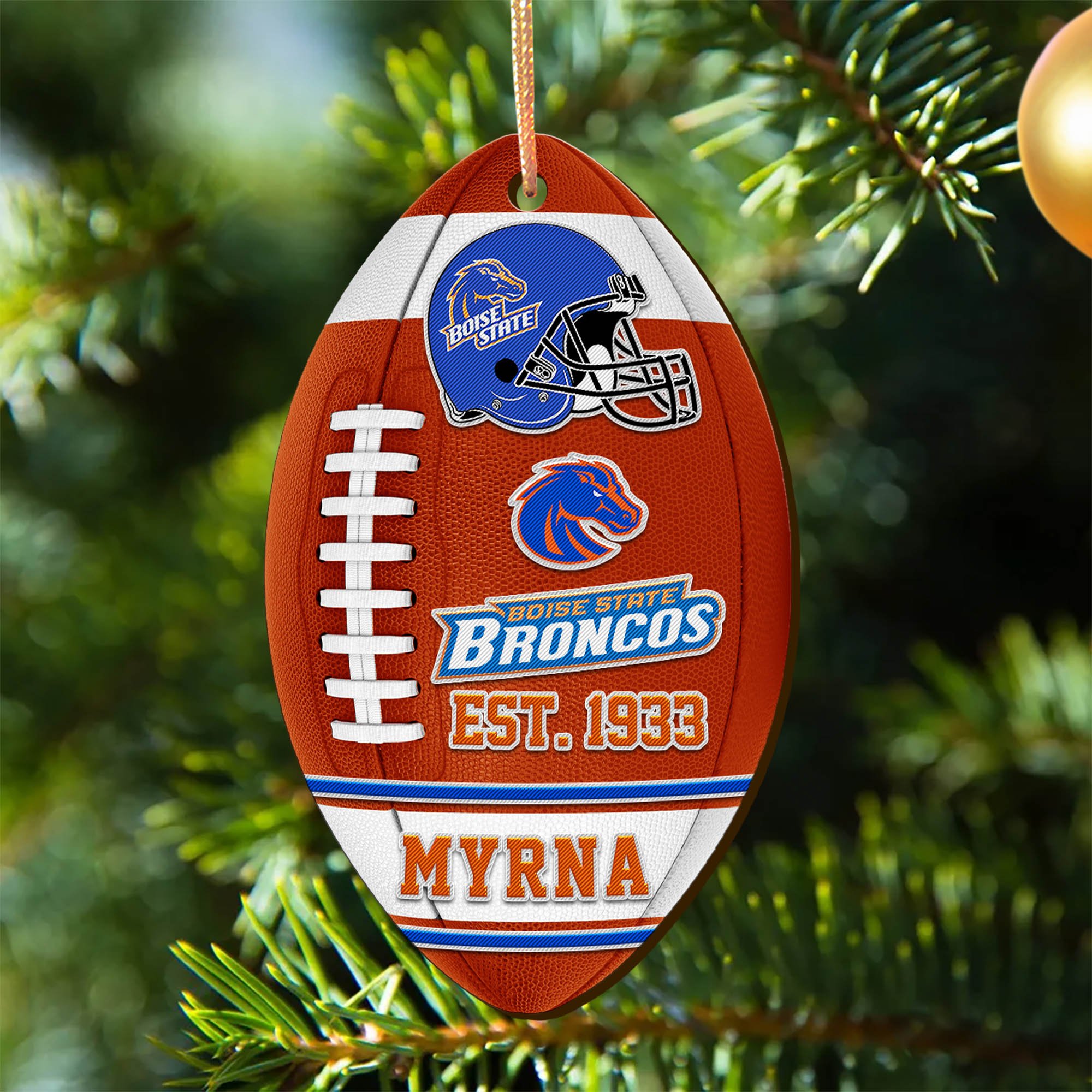 Boise State Broncos Wooden Ornament 2024 Version Custom Your Name, Sport Team Ornament, Christmas Gifts, Gifts For Fans ETHY-52177