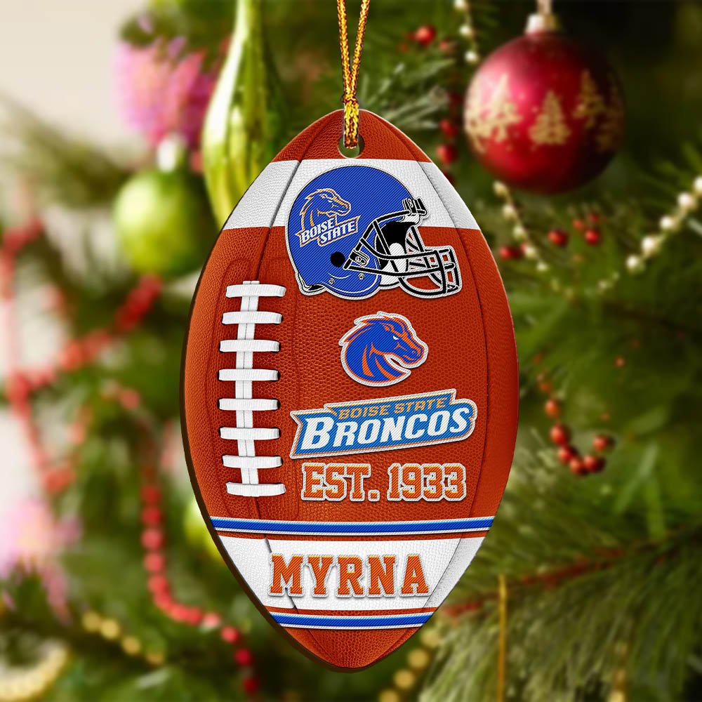 Alternative view of Boise State Broncos Wooden Ornament 2024 Version Custom Your Name, Sport Team Ornament, Christmas Gifts, Gifts For Fans ETHY-52177