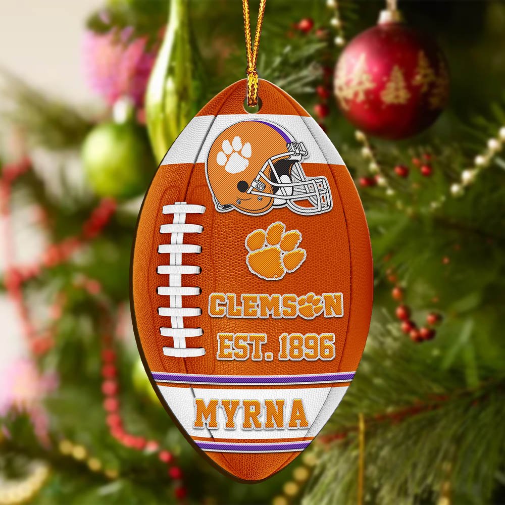 Alternative view of Clemson Tigers Wooden Ornament 2024 Version Custom Your Name, Sport Team Ornament, Christmas Gifts, Gifts For Fans ETHY-52177