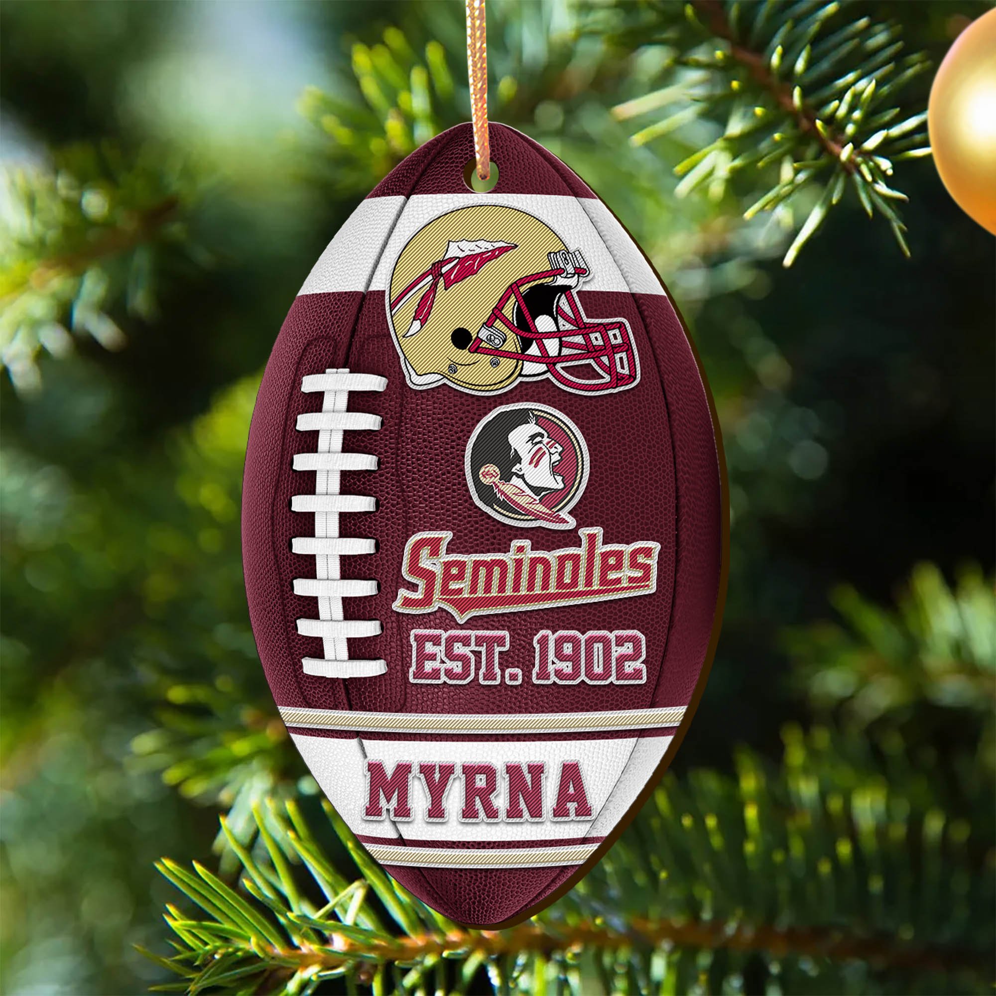Florida State Seminoles Wooden Ornament 2024 Version Custom Your Name, Sport Team Ornament, Christmas Gifts, Gifts For Fans ETHY-52177