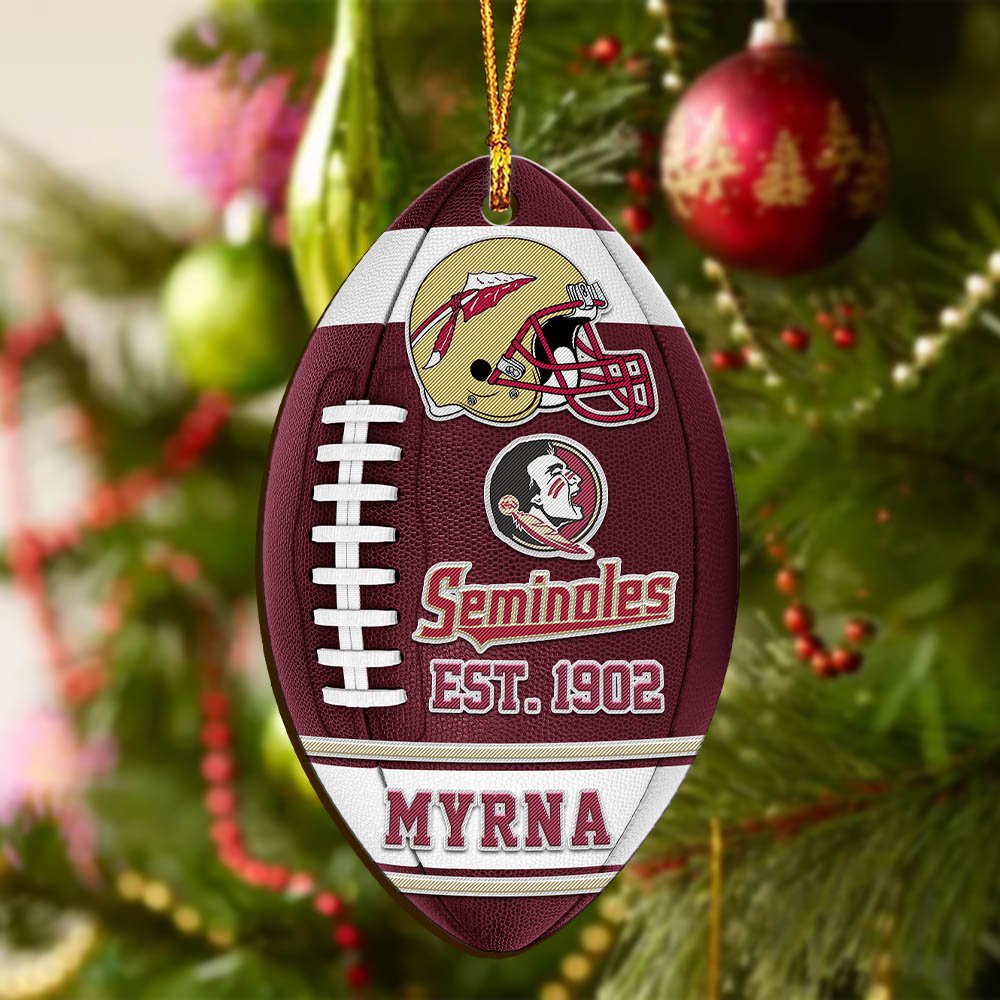 Alternative view of Florida State Seminoles Wooden Ornament 2024 Version Custom Your Name, Sport Team Ornament, Christmas Gifts, Gifts For Fans ETHY-52177