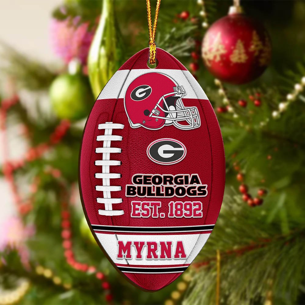 Alternative view of Georgia Bulldogs Wooden Ornament 2024 Version Custom Your Name, Sport Team Ornament, Christmas Gifts, Gifts For Fans ETHY-52177