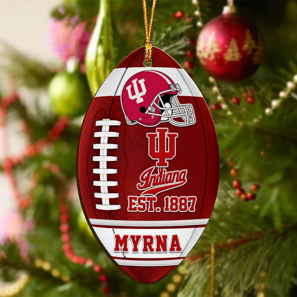 Alternative view of Indiana Hoosiers Wooden Ornament 2024 Version Custom Your Name, Sport Team Ornament, Christmas Gifts, Gifts For Fans ETHY-52177