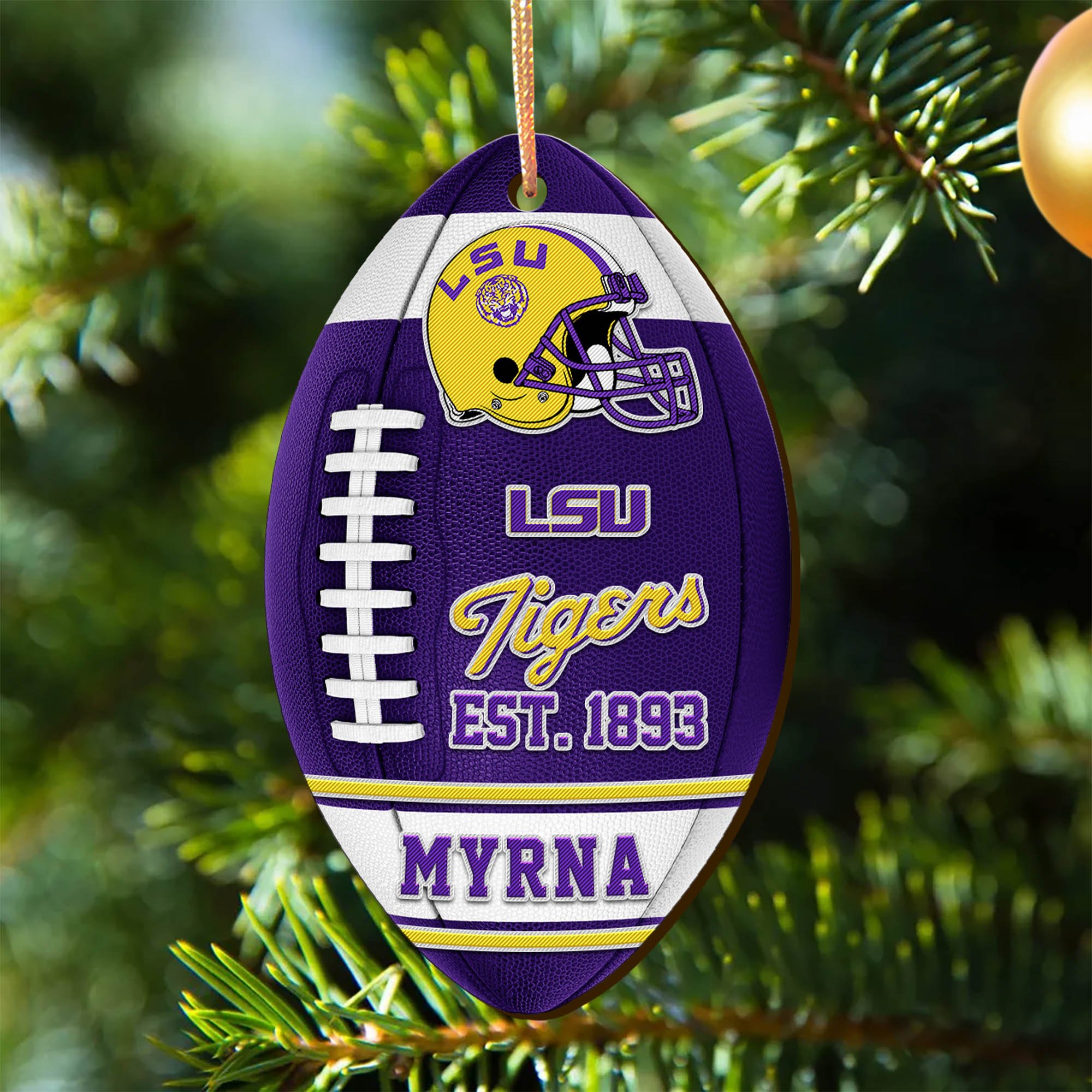 LSU TIGERS Wooden Ornament 2024 Version Custom Your Name, Sport Team Ornament, Christmas Gifts, Gifts For Fans ETHY-52177
