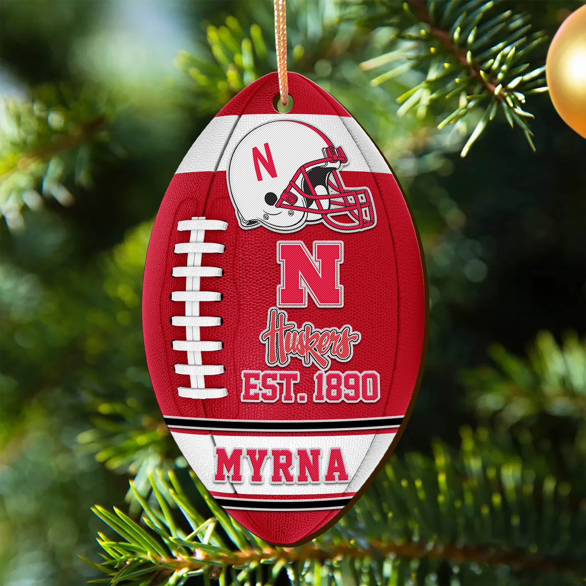 Nebraska Cornhuskers Wooden Ornament 2024 Version Custom Your Name, Sport Team Ornament, Christmas Gifts, Gifts For Fans ETHY-52177