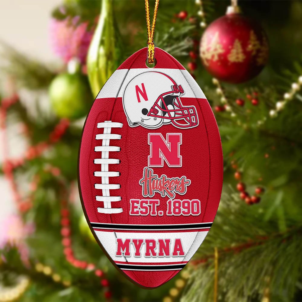 Alternative view of Nebraska Cornhuskers Wooden Ornament 2024 Version Custom Your Name, Sport Team Ornament, Christmas Gifts, Gifts For Fans ETHY-52177