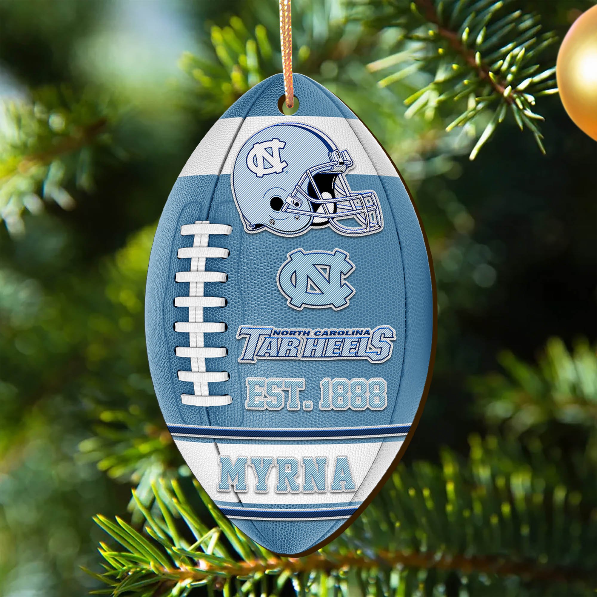 North Carolina Tar Heels Wooden Ornament 2024 Version Custom Your Name, Sport Team Ornament, Christmas Gifts, Gifts For Fans ETHY-52177