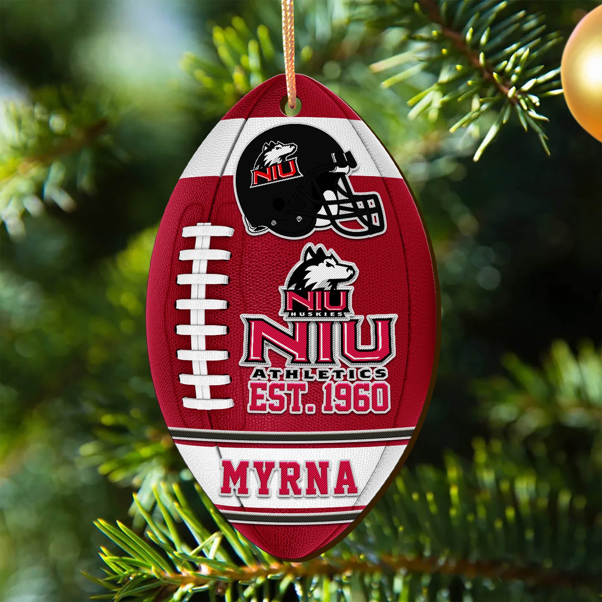 Northern Illinois Huskies Wooden Ornament 2024 Version Custom Your Name, Sport Team Ornament, Christmas Gifts, Gifts For Fans ETHY-52177