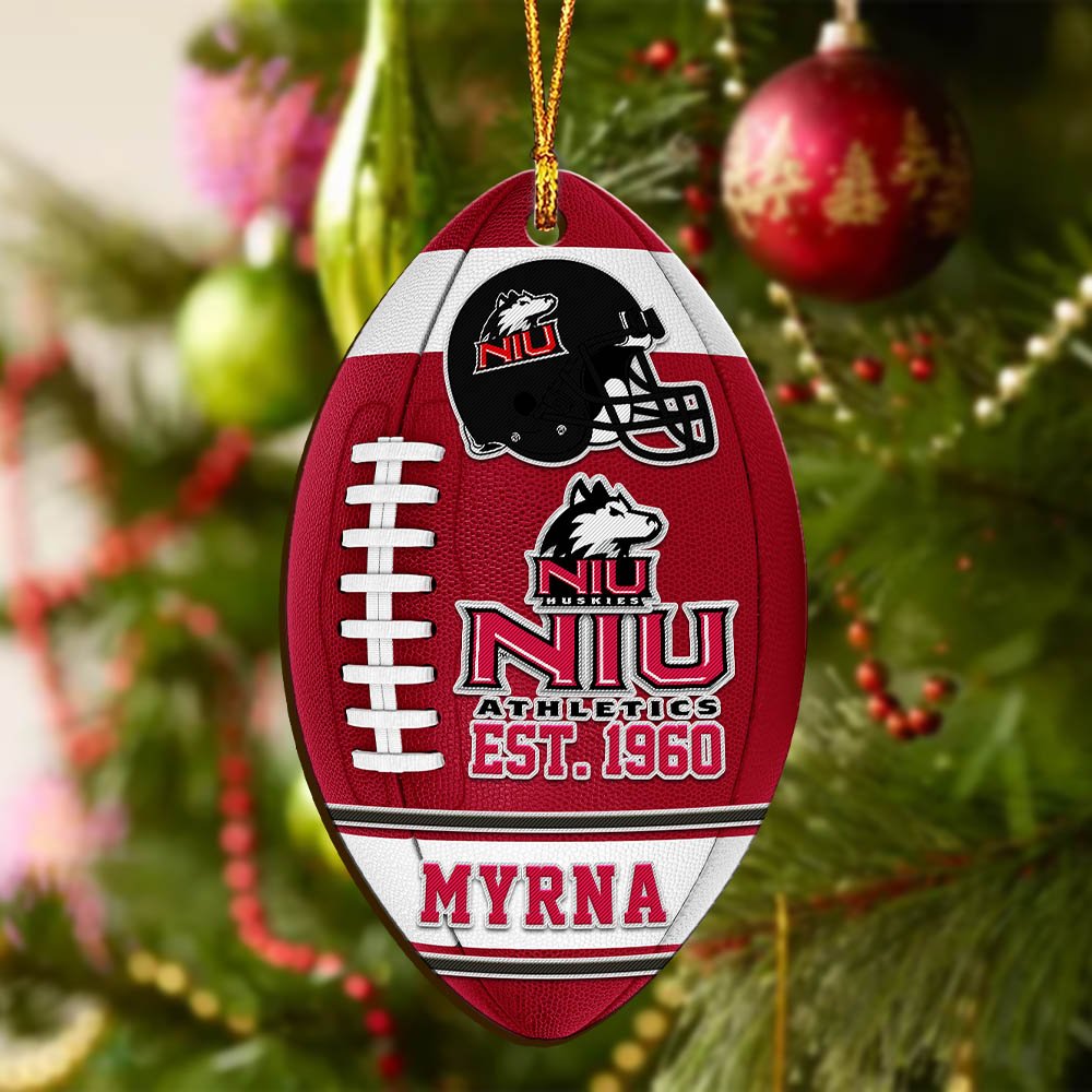 Alternative view of Northern Illinois Huskies Wooden Ornament 2024 Version Custom Your Name, Sport Team Ornament, Christmas Gifts, Gifts For Fans ETHY-52177