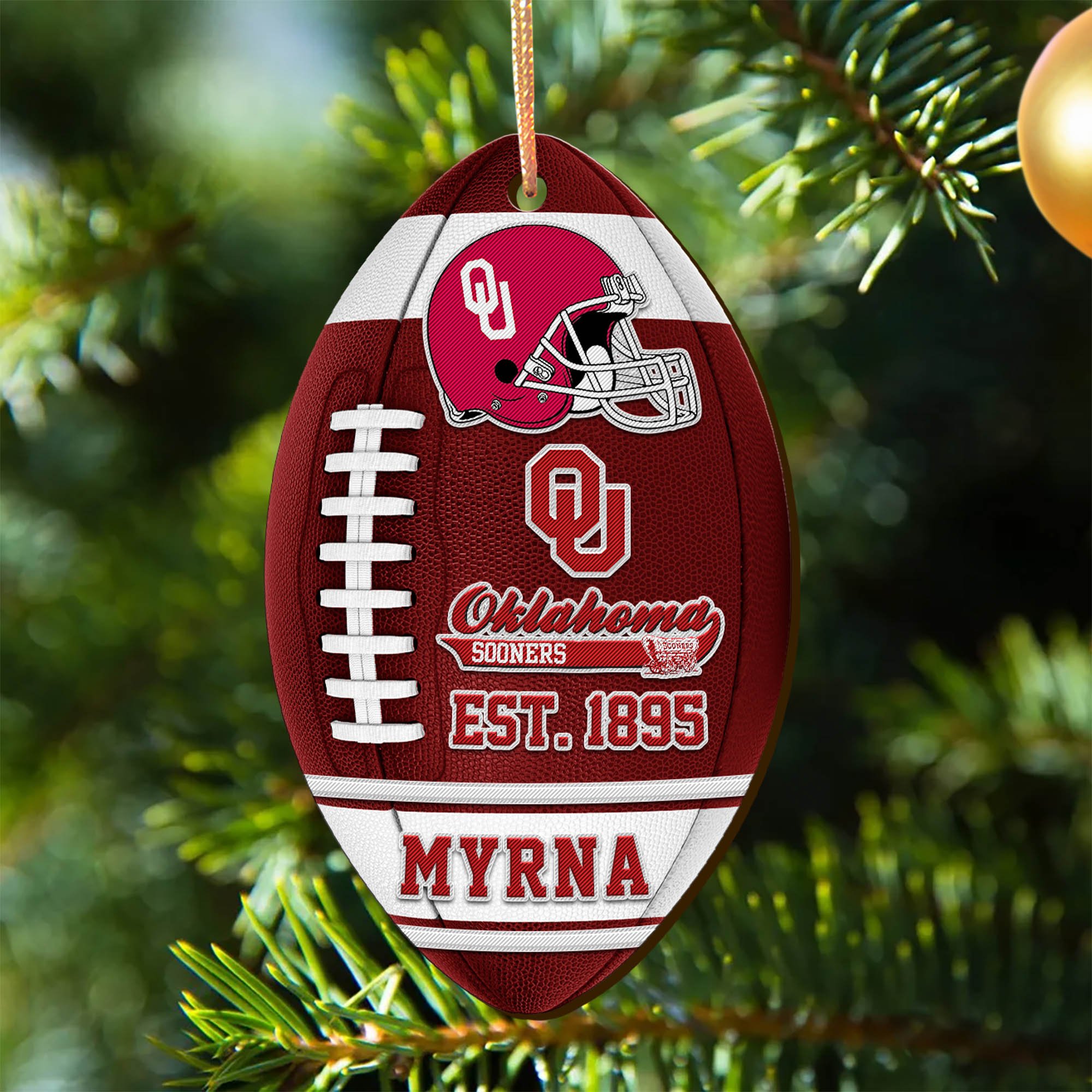 Oklahoma Sooners Wooden Ornament 2024 Version Custom Your Name, Sport Team Ornament, Christmas Gifts, Gifts For Fans ETHY-52177