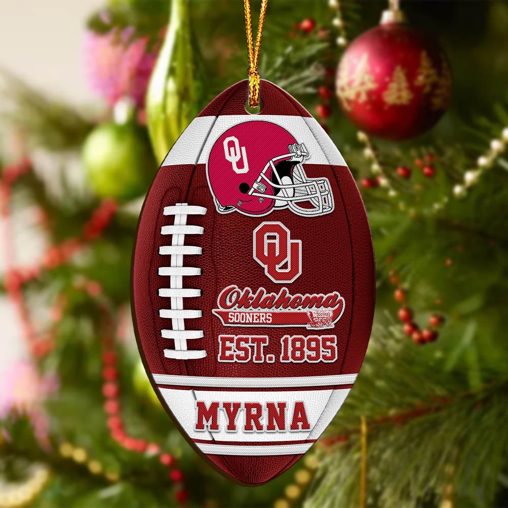 Alternative view of Oklahoma Sooners Wooden Ornament 2024 Version Custom Your Name, Sport Team Ornament, Christmas Gifts, Gifts For Fans ETHY-52177