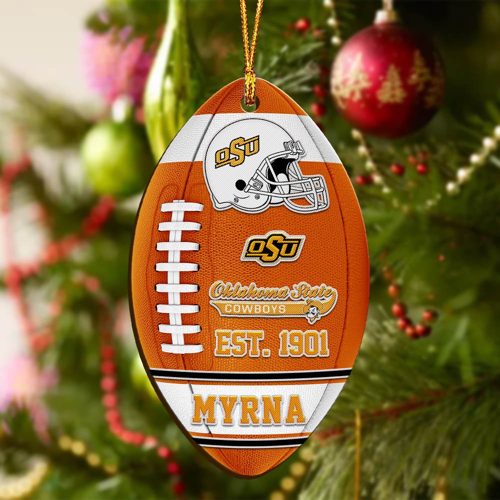 Alternative view of Oklahoma State Cowboys Wooden Ornament 2024 Version Custom Your Name, Sport Team Ornament, Christmas Gifts, Gifts For Fans ETHY-52177