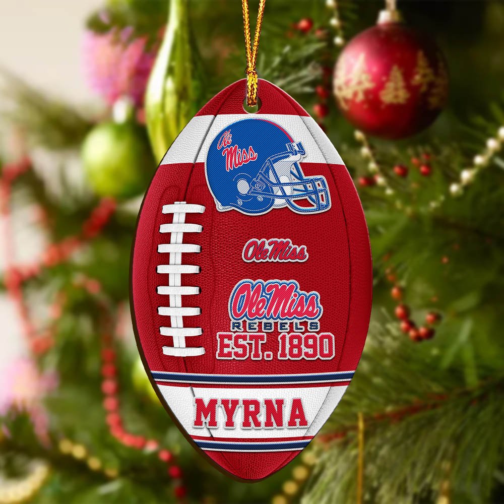 Alternative view of Ole Miss Rebels Wooden Ornament 2024 Version Custom Your Name, Sport Team Ornament, Christmas Gifts, Gifts For Fans ETHY-52177