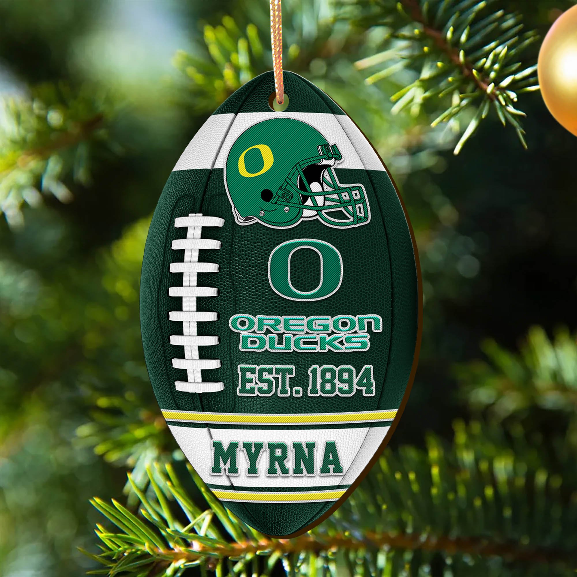 Oregon Ducks Wooden Ornament 2024 Version Custom Your Name, Sport Team Ornament, Christmas Gifts, Gifts For Fans ETHY-52177
