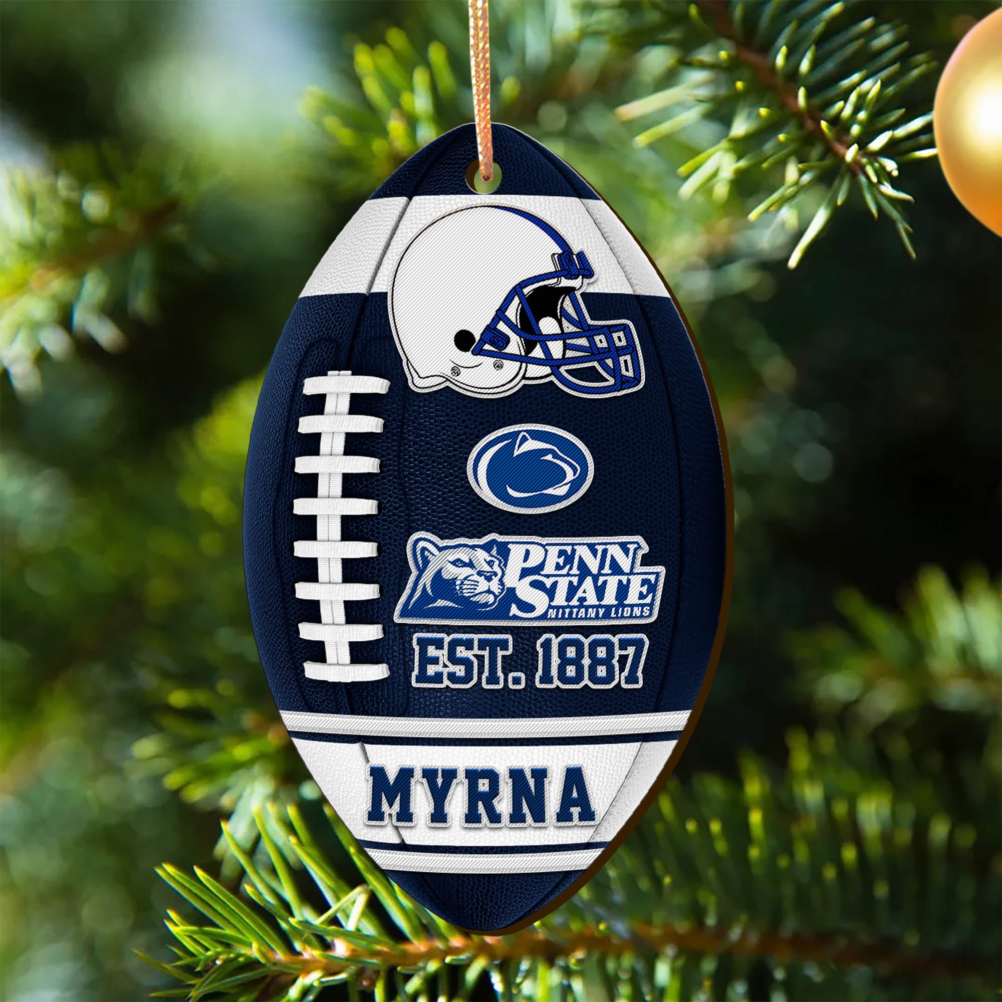 Penn State Nittany Lions Wooden Ornament 2024 Version Custom Your Name, Sport Team Ornament, Christmas Gifts, Gifts For Fans ETHY-52177