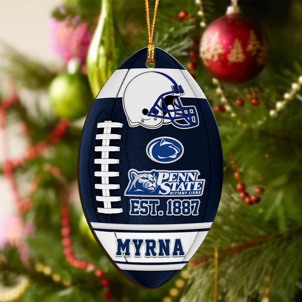 Alternative view of Penn State Nittany Lions Wooden Ornament 2024 Version Custom Your Name, Sport Team Ornament, Christmas Gifts, Gifts For Fans ETHY-52177